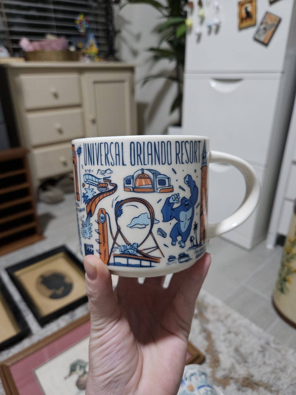 Starbucks Universal Orlando Resort Blue and Orange Ceramic Mug